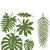 Комплект 21бр. тропически листа - Тропически листа в различни цветове