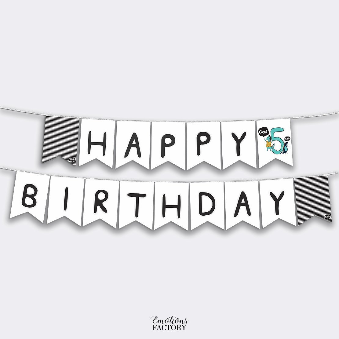 Парти Артикули - Дино Парти - Банер за Рожден ден - Happy Birthday - Динозавър Парти - Emotions Factory