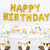 Украса с Балони Онлайн | Изненада за Рожден ден | Украса за Рожден ден в Златно | Фолиев Балон с надпис Happy Birthday | Emotions Factory